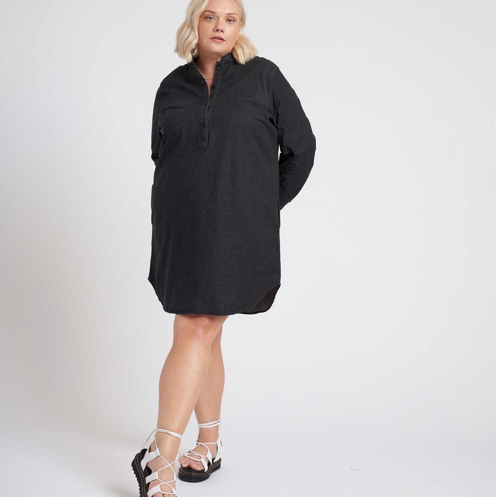 Universal Standard 4xs Hannah Denim Shirt Dress
